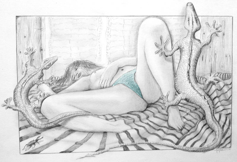la fille aux lezards