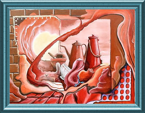 Red pots